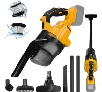 Bezvadu putekļsūcējs Dewalt 20 V akumulatoram, 5 in 1 rokas putekļsūcējs ar 600 W jaudīgu motoru, 70 dB zems trokšņa līmenis, pārnēsājams rokas putekļsūcējs ar HEPA filtru grīdām, paklājiem, automašīnām