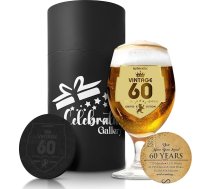 Svētku galerija Alus Glāzes Dāvanas - personalizētas dāvanas Personalizēta krūze ar koka paliktni - 400 ml pintas glāzes Alus dāvanas vīriešiem - pārtikas drošas stikla krūzes vīriešiem in