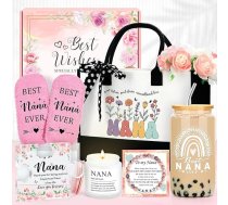 Saineron vecmāmiņas dāvanas vecmāmiņai, dzimšanas dienas dāvanas vecmāmiņai, dāvanu idejas vecmāmiņai, dzimšanas dienas dāvana, tostarp tote bag, rokassprādze, krūze, sveces, zeķes, akrila puzle Mātes dienai.