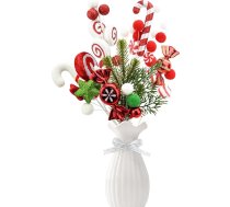 Fadcaer 5 gabali Ziemassvētku konfektes Picks Mākslīgie Candy Cane Ziemassvētku rotājumi Ziemassvētku eglīte Curly Picks Ziemassvētku eglīte Ziemassvētku vainags amatniecības Holiday Party Home (krāsa A)