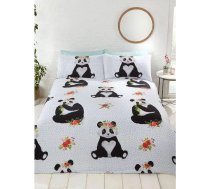 Rapport Home Segas pārklājs Panda, kokvilna, daudzkrāsains, 2 gabali, vienvietīgs, 135 x 200 cm