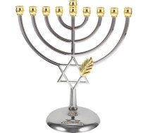 BESPORTBLE Hanukkah Menora Hanukkah 9 zaru sveču turētājs Ebreju sveču turētājs Dekoratīvs sveču turētājs Metāla kandelabra galda apdare kāzu galda dekorēšanai