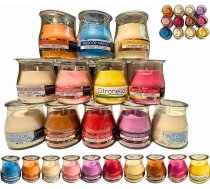 12 aromātisko sveču iepakojums, prettabakas sveces, aromātiskās sveces mājai, smaržu komplekts jogurta burciņā, oriģinālas dāvanas sievietēm, dekorēšanai, rituāliem un aromterapijai