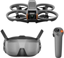 DJI Avata 2 Fly Smart Combo (viens akumulators), FPV drons ar 4K kameru, aizraujoša pieredze, akrobātika ar vienu nospiešanu, integrēta propelleru aizsardzība, 155° FOV, kameras drons ar aizsargbrillēm N3 un RC Motion 3