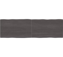 Galda virsma Apstrādāta koka ozols Dabīgā mala Pelēka 200 x 60 x 4 cm Galda virsma restorānam Ēdamistabai Dzīvojamā istaba Biroja mēbeles Darba virsma Galda virsma galda virsma