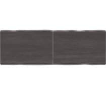 Galda virsma Apstrādāta koka ozols Dabīgā mala Pelēka 140 x 50 x 4 cm Galda virsma restorānam Ēdamistabai Dzīvojamā istaba Biroja mēbeles Darba virsma Galda virsma galda virsma