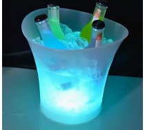 LED ledus spainis, 5L LED šampanieša dzesētājs, ledus spainis ar automātisku krāsu maiņu, ledus spainis, ballītēm, mājām, bāriem, klubiem, tematiskajiem restorāniem, sarkanvīnam, sulai, šampanietim, vīnam, alum,