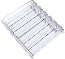 Ejoyous Getränke Automatische Pusher Glide Getränk Dose Dispenser Soda Organizer Einstellbare Breite für 12 Unzen 16oz 16,9 Unzen 20 Dosen Flaschen mit Federbelasteter Mechanismus Einfacher (31CM)