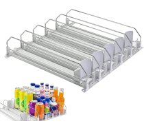 Soda burk dozators, ledusskapja skārdeņu organizators, ledusskapja skārdeņu dozators, automātiskais dzesēšanas skārdeņu dozators, sodas organizators, regulējams sodas turētājs, sodas turētājs skapjiem, tirdzniecības centriem, virtuvei