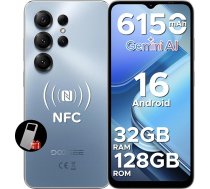DOOGEE Note56X Pro Mobilais tālrunis bez līguma Android 16 ar Gemimi AI, 32GB + 128GB/2TB, 6150mAh, 6,56 collu HD+90Hz displejs, Octa Core viedtālrunis, 13MP + 8MP, Dual SIM/OTG/Face ID/NFC
