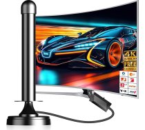 DVBT2 antena, DVB-T/DVB-T2 antena, spēcīgāka stieņa antena digitālajai televīzijai/Digitālā TV/DAB radio/DVB-T2 uztvērēja stick, maksimāla signāla kvalitāte, ar magnētisko pamatni, 3 m kabelis