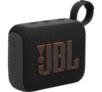 JBL Go 4 - melns - pārnēsājams Bluetooth skaļrunis ar JBL Pro skaņu, dziļiem basiem un atskaņošanas laika palielināšanas funkciju - ūdens un putekļu izturīgs - 7 stundu darbības laiks
