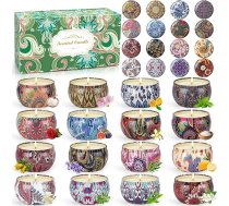 Aromatizētu sveču dāvanu komplekts, 16 gabali Ziemassvētku aromātisko sveču komplekts Mazas Ziemassvētku dāvanas sievietēm ar 320 stundu degšanas laiku Dabas sojas vaska sveces Dāvanas sievietēm vīriešiem Dzimšanas dienas