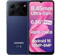 DOOGEE Note56 Plus Mobilais tālrunis Android 16, 48GB RAM + 256GB ROM/2TB, 6150mAh, 50MP AI kamera, 6,56 collu HD+ 90Hz, astoņkodolu, 4G viedtālrunis bez līguma, Gemini AI, NFC, Dual SIM, Face ID, 3,5 mm