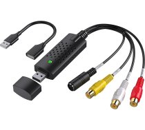 VHS uz digitālo pārveidotājs, USB 2.0 video uztveršanas karte, vecs VHS VCR Mini DV Hi8 DVD uz digitālo pārveidotājs Mac/PC, RCA uz USB video pārveidotājs, TV kasešu atskaņotājs, videokamera, saderīgs ar Windows Mac