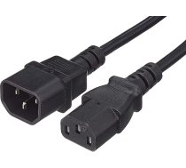 PremiumCord kps5 IEC 320 sieviešu līdz vīriešu IEC 320 pagarinātāja kabelis IEC 320 C13 līdz C14 strāvas kabelis melns (6 gabali)