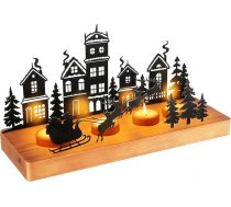 Adventes adventes vainags, Adventes sveču turētājs, Adventes sveču turētājs, Adventes sveču turētājs Ziemassvētki, Sveču paplāte metāla ar koka turētājiem, Adventes vainags tējas gaismas turētājs galda adventes dekorēšanai Ziemassvētk