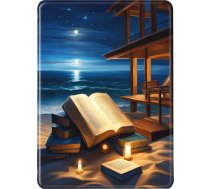 Kindle Paperwhite 2015/2013/2012 Case Flip Silicone Protective Case, Auto Wake or Sleep Magnetic TPU Case, Blue Gold Marble Peony Pattern Case for Kindle Paperwhite 7th/6th/5th Gen (8)