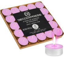 DECO EXPRESS tējas lukturīši, 24, 25, 50, 50, 100 vai 200 tējas lukturīši, ilgs degšanas laiks 4, 8 vai 10 stundas (Rose Petal 25/4 Hours)