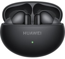 HUAWEI FreeBuds 6i, inteliģentā aktīvā trokšņu slāpēšana 3.0, jaudīgi basi, līdz 35 stundām akumulatora darbības laiks, Bluetooth 5.3, putekļu un ūdensizturība atbilstoši IP54, melns