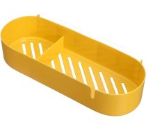 Cyrank Sienas vannas istabas dušas plaukts, vannas istabas plaukts, vannas istabas sienas plaukti, plastmasas līmplasts, dušas plaukts, vannas istabas organizators, grozs, dzeltens uzglabāšanas plaukts, šampūna un garšvielu turētājs