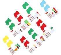 BESTonZON 48 komplekti Christmas Stocking Šūšanas soma Ziemassvētku amatniecības filcs šūšanai Komplekti Ziemassvētku amatniecības Ziemassvētku amatniecības izstrādājumu komplekti filca audumam
