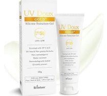 Brinton UV Doux Gold aizsargājošs gēls pret saules stariem ar SPF 50 PA+++, plaša spektra aizsardzība pret saules stariem, bagātināts ar C un E vitamīnu, matēts, ūdensnoturīgs, pārbaudīts dermatologa, visiem ādas tipiem, 50 g