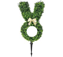 Einfach zu installierender Kaninchen Erdungsstecker, praktische und stilvolle Gartendekoration, künstliche Grünpflanzen Kaninchen Dekoration aus Kunststoff, Typ+2 55cm, Mit Lichtern