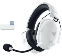Razer Blackshark V2 Pro (Playstation) - bezvadu sporta austiņas PS5 (Triforce 50 mm draiveris, HyperSpeed Wireless, FPS audio profili, noņemams HyperClear mikrofons), balts