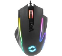 Speedlink DECUS NX RGB spēļu pele ar kabeli, līdz 12800 dpi, programmējama, nepārtrauktas darbības poga, USB vadu pārklājums, 1000 Hz frekvences frekvence, melna