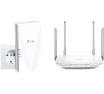 TP-Link RE500X WiFi 6 WLAN pastiprinātājs atkārtotājs AX1500 (Dual Band 1200 MBit/s 5GHz & Archer C50 AC1200 Dual-Band WLAN bezvadu WiFi maršrutētājs)