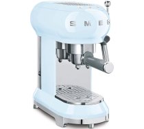 Smeg, ECF01PBEU Manuālais espresso automāts, kapučīno sistēma, termobloks, liela kausa korpuss un dubultās kafijas funkcija, 1 litra ūdens tvertne, kompakti izmēri, 1350 W, pasteļzils