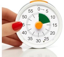 Virtuves taimeris, 60 minūšu vizuālais taimeris, klusais analogais atpakaļskaitīšanas pulkstenis bērniem, ēdiena gatavošanai, klases stundām, mājasdarbiem, sporta zālei, sanāksmēm - darbojas ar bateriju un regulējamu modinātāju