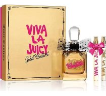 Juicy Couture Gold Couture Set Trio Eau de Parfum Spray for Women, Pocket Spray, Sensual Fragrance, Floral and Fruity, Dāvana sievietēm