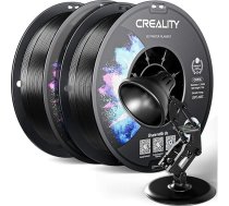 Creality PETG filaments 1,75 mm, augsta precizitāte, spēcīga izturība, bez smaržas, labāka plūsma, 2 kg 3D printeru filaments, 1,75 mm izmēru precizitāte +/- 0,03 mm, PETG melns, 2 gab., iepakojumā
