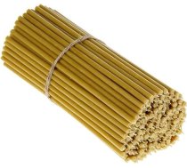 Danilovo rituālās sveces 100% bišu vasks (dzeltenā krāsā) - pareizticīgo sveces lūgšanu galda rotāšanai kāzām - netoksiskas, bez sodrējiem, bez pilieniem, ilgtspējīgi produkti, N40, augstums: 26,5 cm, diametrs 7,15 mm (iepakojums