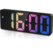 Ankilo Digitālais modinātājs pie gultas, bērnu modinātājs guļamistabai, krāsains nakts pulkstenis ar regulējamu spilgtumu, divkāršs modinātājs, snaudas funkcija, 12/24 stundas