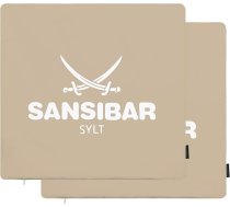 Sansibar Spilvenu pārvalks 2 gab. 45 x 45 cm Spilvena pārvalks Dekoratīvs spilvens Dīvāna spilvens 100% kokvilna Taupe / White