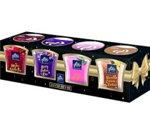 Glade (Breeze) Dāvanu komplekts ar 4 svecēm Aromatizētas sveces stiklā, 4 sveču komplekts (4 x 112 g) ar vienu sveci katrā ziemas aromātā (Warm Apple Pie / Berry Festive Kiss / Vanilla Cream Cookies / Frosty).
