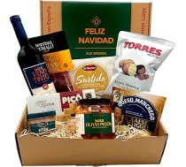 MAS PRODUCTOS ESP - spāņu Ziemassvētku grozs "Feliz Navidad" - spāņu ēdieni - dāvanu grozs vīriešiem un sievietēm - augstas kvalitātes dāvanu ideja