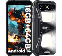 OUKITEL G5 āra viedtālrunis ar dubulto kempinga apgaismojumu, Android 14 āra mobilais tālrunis bez līguma, 6300 mAh, 6,0 collu HD, 16GB + 64GB/1TB, 13MP + 5MP kamera, IP68 ūdensizturīgs, Dual SIM/GPS/OTG