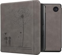 kwmobile Korpuss saderīgs ar Kobo Kobo Kobo Libra Colour/Tolino Vision Colour Case - Mākslīgās ādas pārvalks - Dandelion Love Grey
