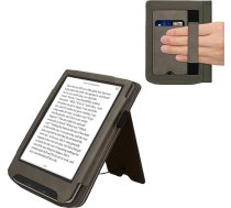 kwmobile Aizsargvāciņš saderīgs ar Pocketbook Verse/Verse Pro/Verse Color/Vivlio Light/Light HD Flip Case - pārvalks ar siksniņu - Dandelion Love Grey