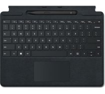 Microsoft Surface Pro 8/X vāciņš Alcantara + pildspalva - melns