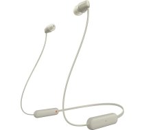 Sony WI-C100 bezvadu austiņas ausīs (līdz 25 stundām akumulatora darbības laiks, optimizētas balss palīgiem, iebūvēts mikrofons zvaniem, Bluetooth), tumšs, mazas