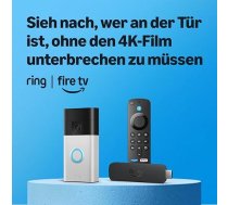 Amazon Fire TV Stick 4K (jaunākās paaudzes) + Ring Battery Video Doorbell (2024. gada izlaidums)