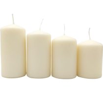 Malmes Adventes sveces Šampanieša pildspilona sveces Ziemassvētku sveces Pakāpeniskās sveces Pillar Candle: 4 gab., dzeltena, bez aromāta, cilindriska, vienkārša, ziemas, Ziemassvētku, iekštelpu, stabu sveces, sveces, sveces