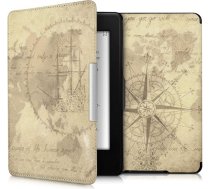kwmobile Korpuss Amazon Kindle Paperwhite - Grāmatas stila PU ādas aizsargvāciņš e-lasītāja vākam Folio (2017 un vecākiem) - (brūns/gaiši brūns)