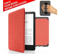 MyGadget futrālis Amazon Kindle 11. paaudzes (2022. gada modelis) - 6 collas ar siksniņu un automātiskās miega/modināšanas funkciju - rozā flipa futrālis