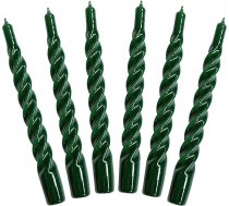 Sveces ar Twist® Taper Candles Twisted Ražots Itālijā Pieejamas 25 krāsas Lakotas spirālveida sveces Ilgs degšanas laiks 5 stundas, sveces dekorēšanai, 6 gab., 2,2 x 21 cm (zaļa)